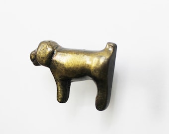 Dog Shaped Cabinet Knob – Antique Bronze Drawer Pull, Cute Animal Handle for Kids Room, Pet Lover Gift, Decorative Furniture Knob