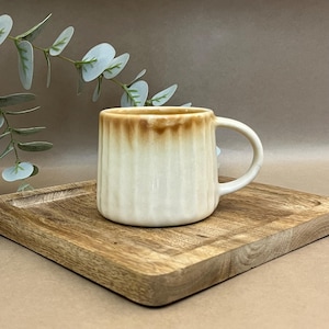 Handmade Brown Glazed Ceramic Mug – Rustic Stoneware Coffee Cup, Minimalist Tea Mug, Cottagecore Gift for Her, Earthy Pottery Mug