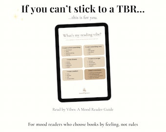Mood Reader Guide | Read by Vibes Digital Download | TBR Help for Readers | BookTok Reading Planner | No Pressure Reading Guide