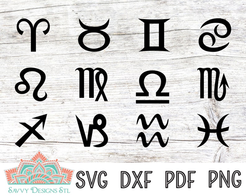 Download Zodiac Traits SVG Cut File Bundle for Silhouette and ...