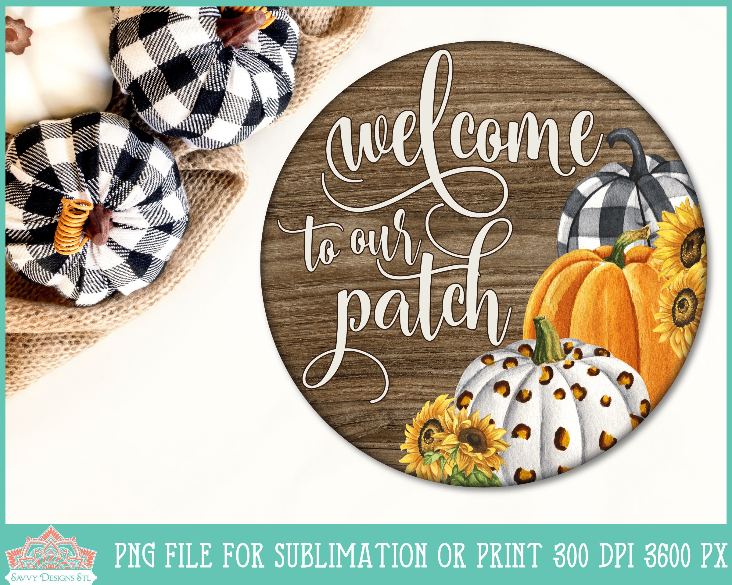 Fall Round Sign Bundle Vol 2 | Autumn Sublimation | Farmhouse Sign ...
