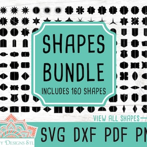 HUGE 160 Vector Shapes Cut File Image Bundle for Silhouette and Cricut, INSTANT DOWNLOAD, Shapes svg, Gift Tag svg, Label svg, Printable