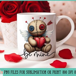 Anti Valentine Voodoo Doll Be Mine for Sublimation or Print, Printable Funny Valentine&#39;s Day Design, Voodoo Doll