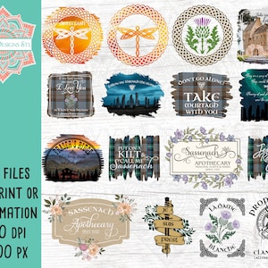 Ensemble sublimation pour éventail Fraser, Sassenach, La Dame Blanche, Fraser's Ridge, Claire Fraser, James Fraser, Tell the Bees