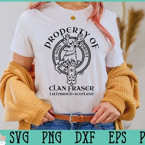 Propriété du clan Fraser Lallybroch, conception écossaise à découper ou à imprimer. Sassenach, Fraser's Ridge, Jaime et Claire Fraser