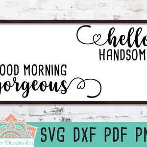 Buenos días Magnífico Paquete de archivos de corte guapo hola para silueta y cricut, signo de granja svg