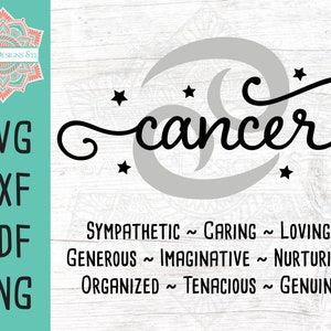 Krebs Sternzeichen SVG Cut File für Silhouette und Cricut, Astrologie Svg, Sternzeichen SVG, Astrologie Zeichen