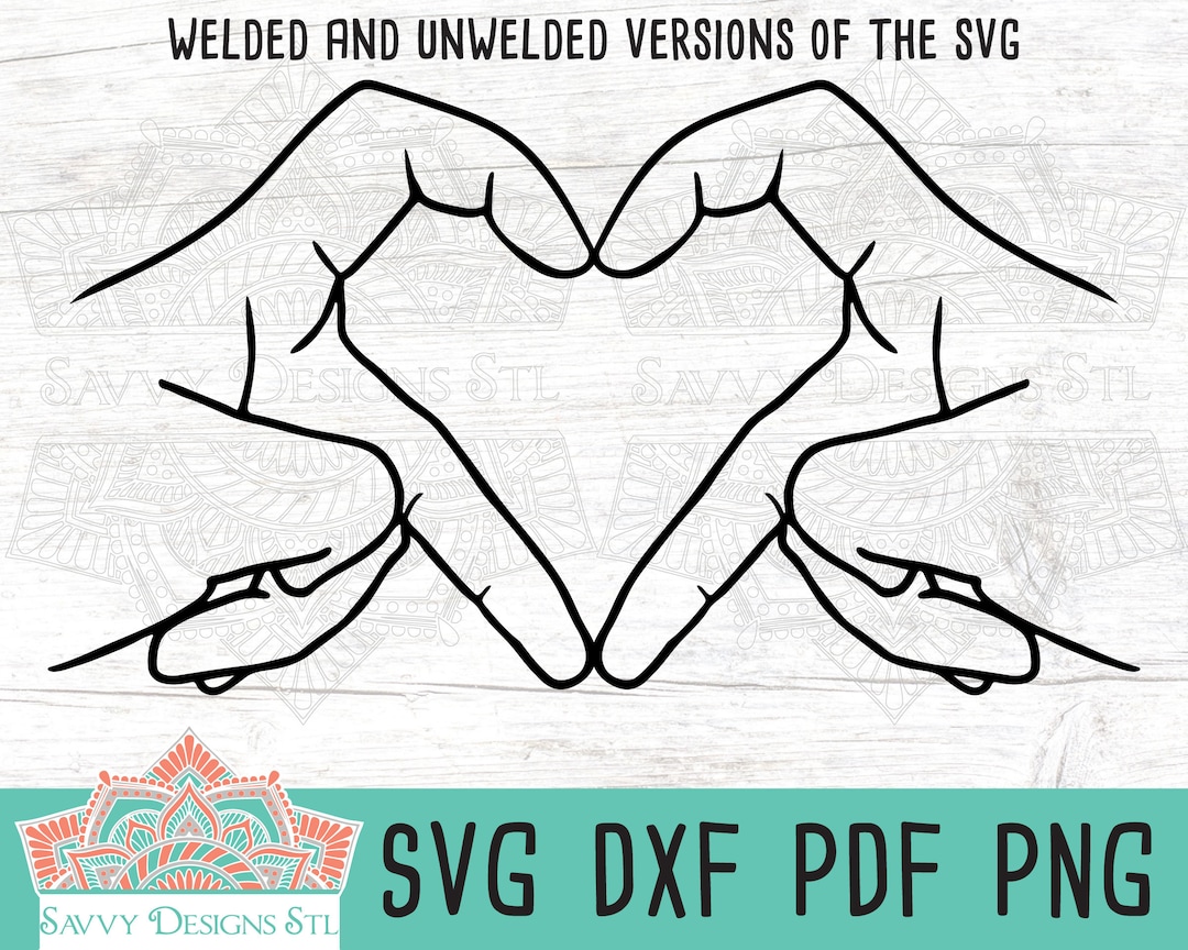 Heart Shaped Hands Cut File for Silhouette and Cricut, Love Svg ...