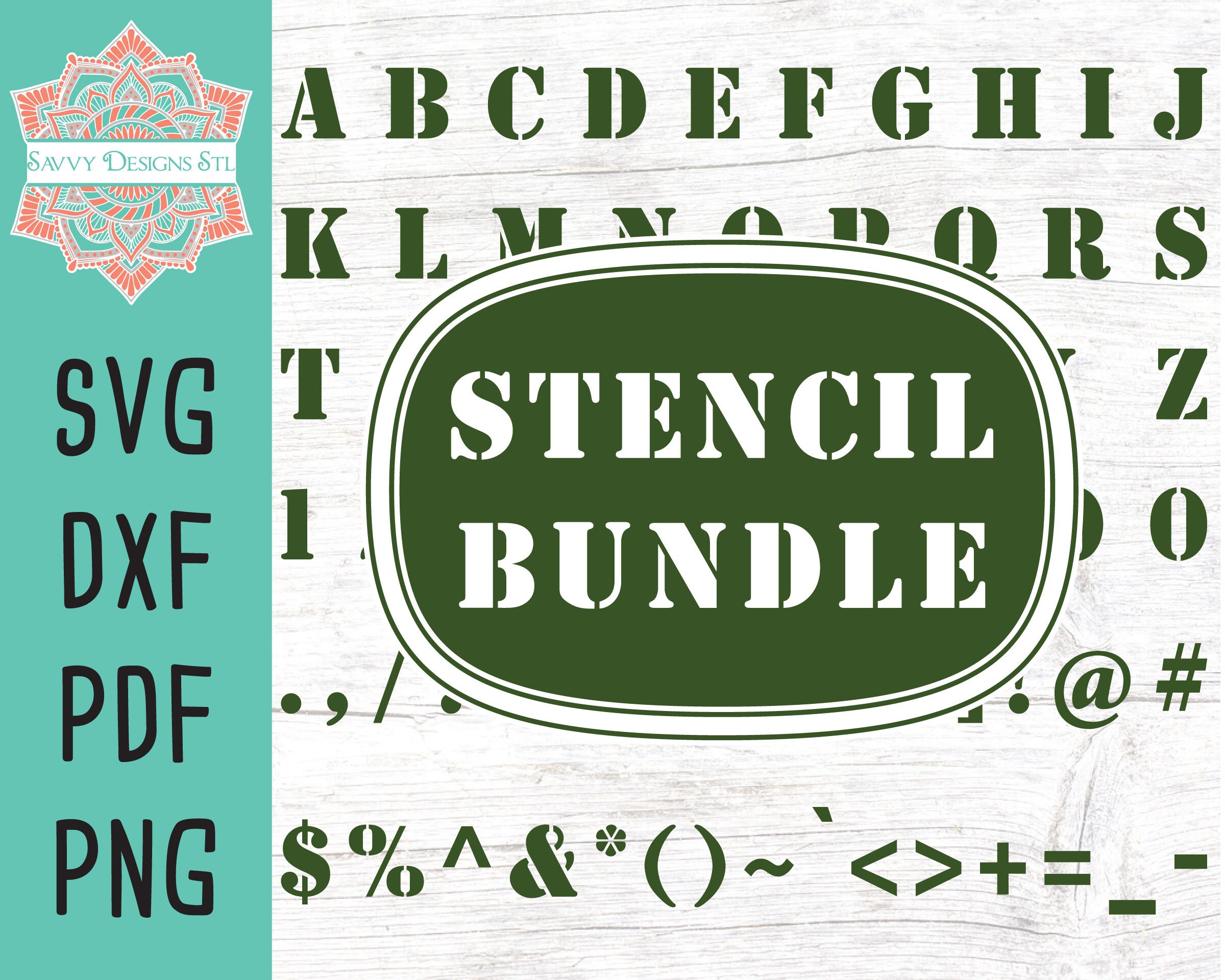 Stencil Alphabet Template Cut File for Silhouette and Cricut, INSTANT DOWNLOAD, stencil svg, army lettering svg