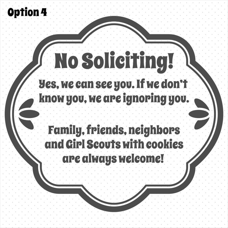 Custom No Soliciting Vinyl Window Sticker Decal Sign - Etsy