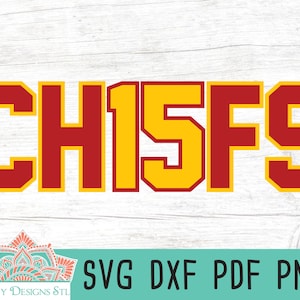 Mahomes CH15FS Cut File for Silhouette and Cricut, INSTANT DOWNLOAD, svg, png, dxf, and pdf