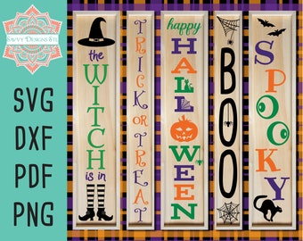Halloween Porch Sign SVG Cut File Bundle (Digital Download)