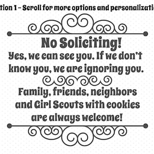 Custom No Soliciting Vinyl Window Sticker Decal Sign