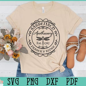 Sassenach Apotheker SVG Schnitt Datei Bundle für Silhouette und Cricut, Sassenach, Fraser's Ridge, Claire Fraser