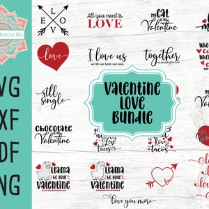 Valentinstag SVG Cut File Bundle: Liebe, Amor, Herz (Instant Download)