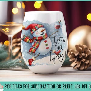 Clipart drôle de bonhomme de neige de vin pour la sublimation ou l'impression, sublimation de vacances, Noël PNG, lot de sublimation drôle de Noël