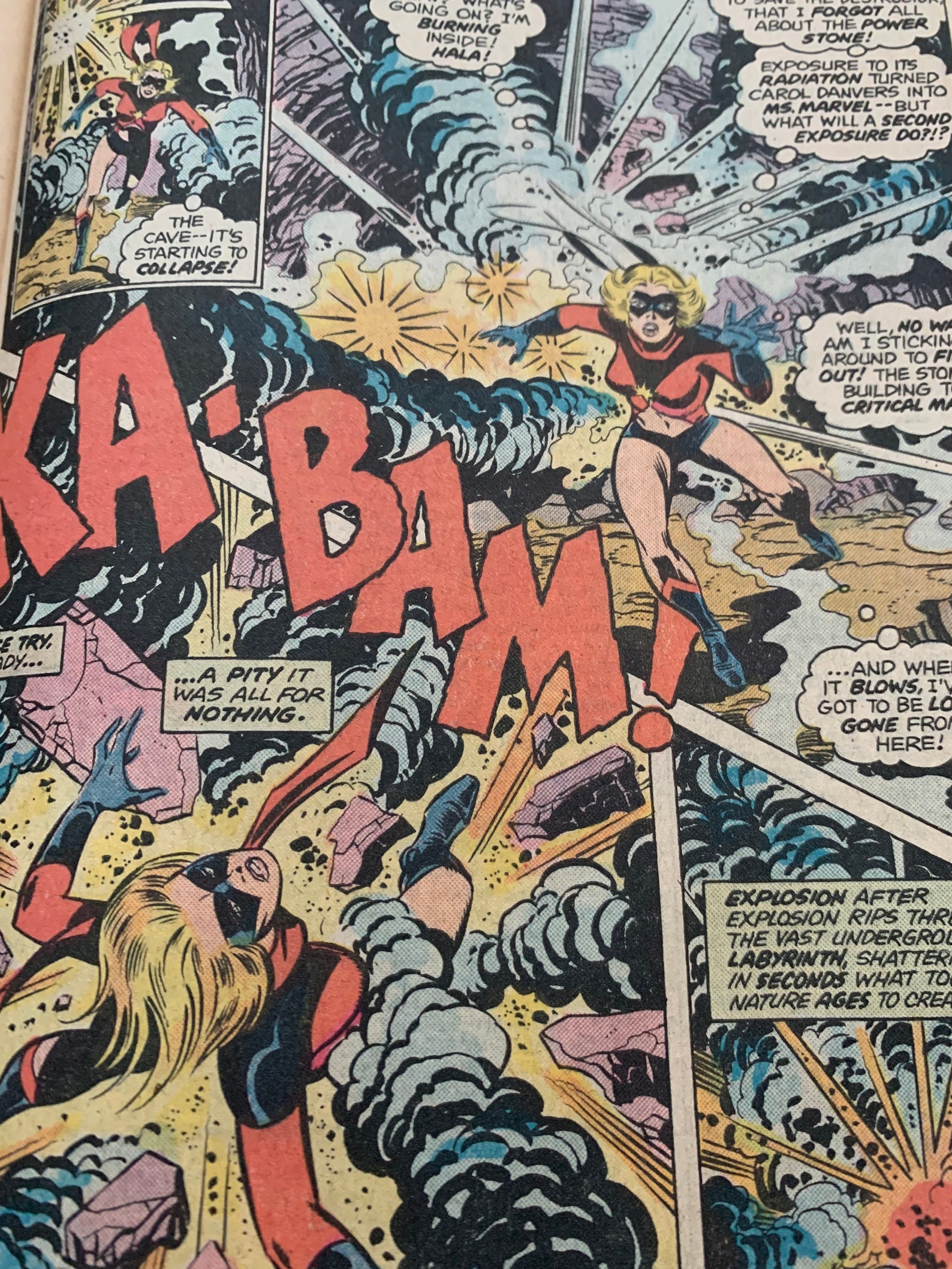 Vintage Comic Book Comic Book Wall Art Ms Marvel Comic Etsy