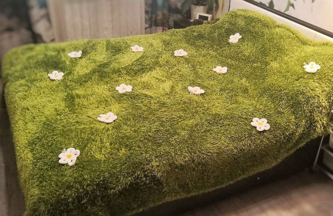 Grass blanket Cozy blanket Soft blanket Throw blanket for bed Etsy