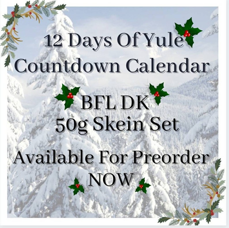 Hand Dyed 12 Days Of Yule DK Yarn Advent Calendar / Mini Skein Etsy