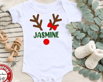 Santa Reindeer Sleigh Ride Christmas Infant Gerber Baby Onesies Bodysuit Gift Santa Reindeer Sleigh Ride Christmas Infant Gerber Baby Onesies Bodysuit Gift
