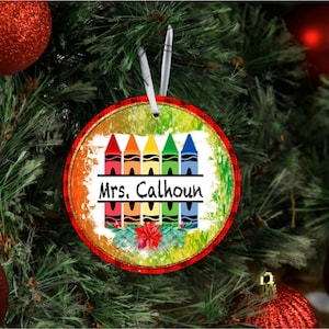 Personalized Teacher Christmas Ornament, Pre-k 1st 2nd 3rd 4th 5th 6th 7th 8th 9th grade Teacher Gift, Principal Christmas Gift