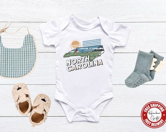 North Carolina State Gerber® Baby Onesie® in Short or Long Sleeves