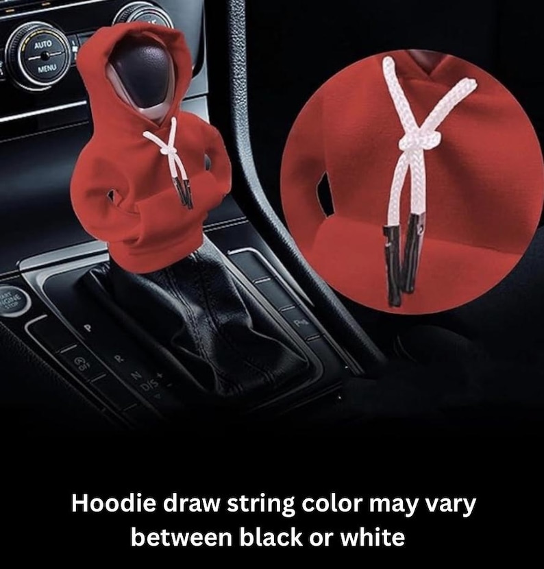 Red Custom Gear Shift Hoodie: Personalized Car Accessory image 15