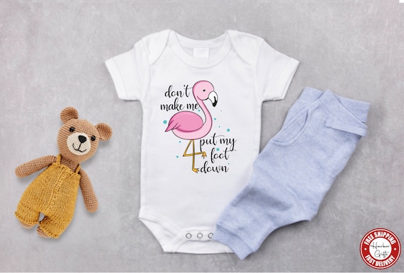 Flamingo Florida Baseball Baby Onesie Flamingo Florida Baseball Baby Onesie