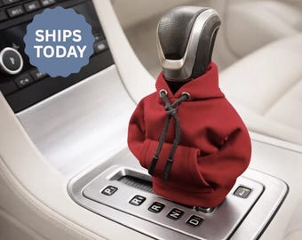 Red Custom Gear Shift Hoodie: Personalized Car Accessory