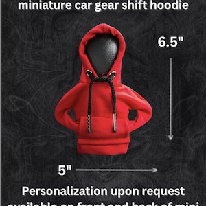 Red Custom Gear Shift Hoodie: Personalized Car Accessory image 10