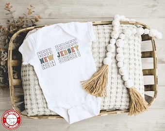 New Jersey Gerber® Baby Onesie® in Short or Long Sleeves