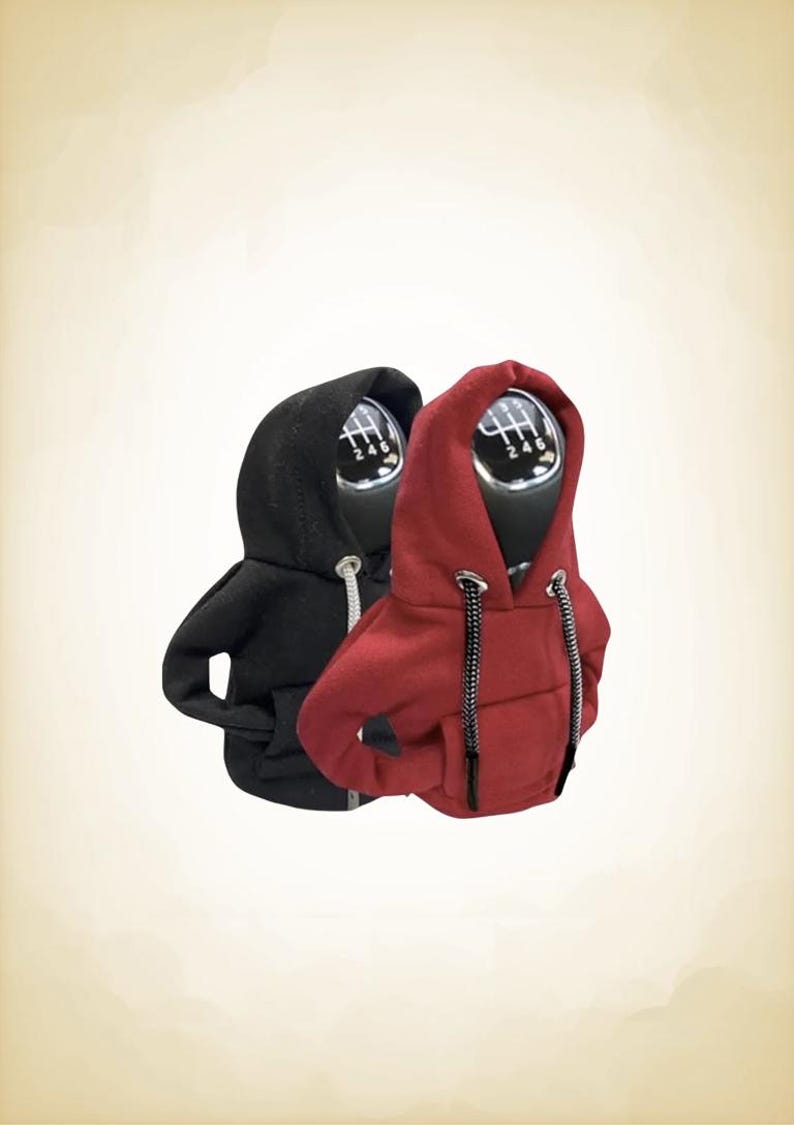 Red Custom Gear Shift Hoodie: Personalized Car Accessory image 13