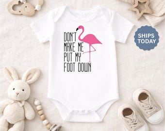 Sassy Flamingo Baby Onesie®: Funny Organic Gerber® Brand baby Onesie® 