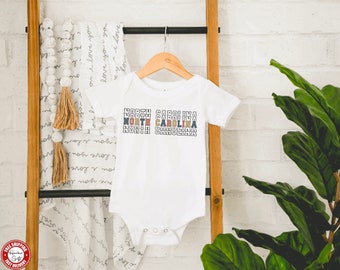 North Carolina Gerber® Baby Onesie® in Short or Long Sleeves