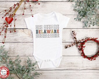 Delaware Gerber® Baby Onesie® in Short or Long Sleeves