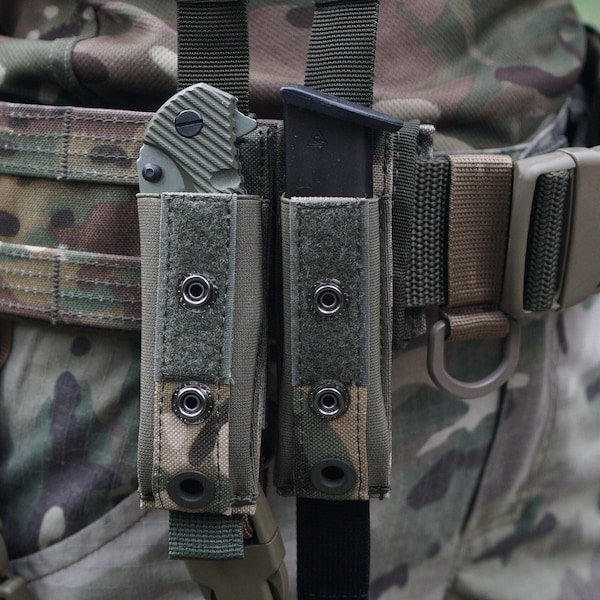 Flex Singlel Mag Cover Pouch Molle Magazinhalter - Ukrainische Militär Camouflage Magazintasche mit verstärkten Kunststoffelementen