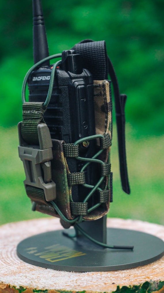 MOLLE Radio Holster Tactical Radio Pouch Camouflage Bag With Fixation  Element and Fastex Buckle Mounting System 