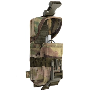 Multicam Tactical Grenade Pouch, Military Gear Accessory, Adjustable Cordura Holder