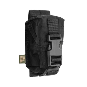 Military Black Grenade Pouch Tactical Gear Attachment, Molle System Compatible