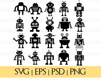 Vector Robots Etsy