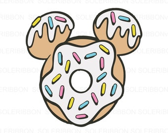 2 x Grand Mickey Minnie Donut Résine Embellissement Artisanat Decoden Cabochon UK