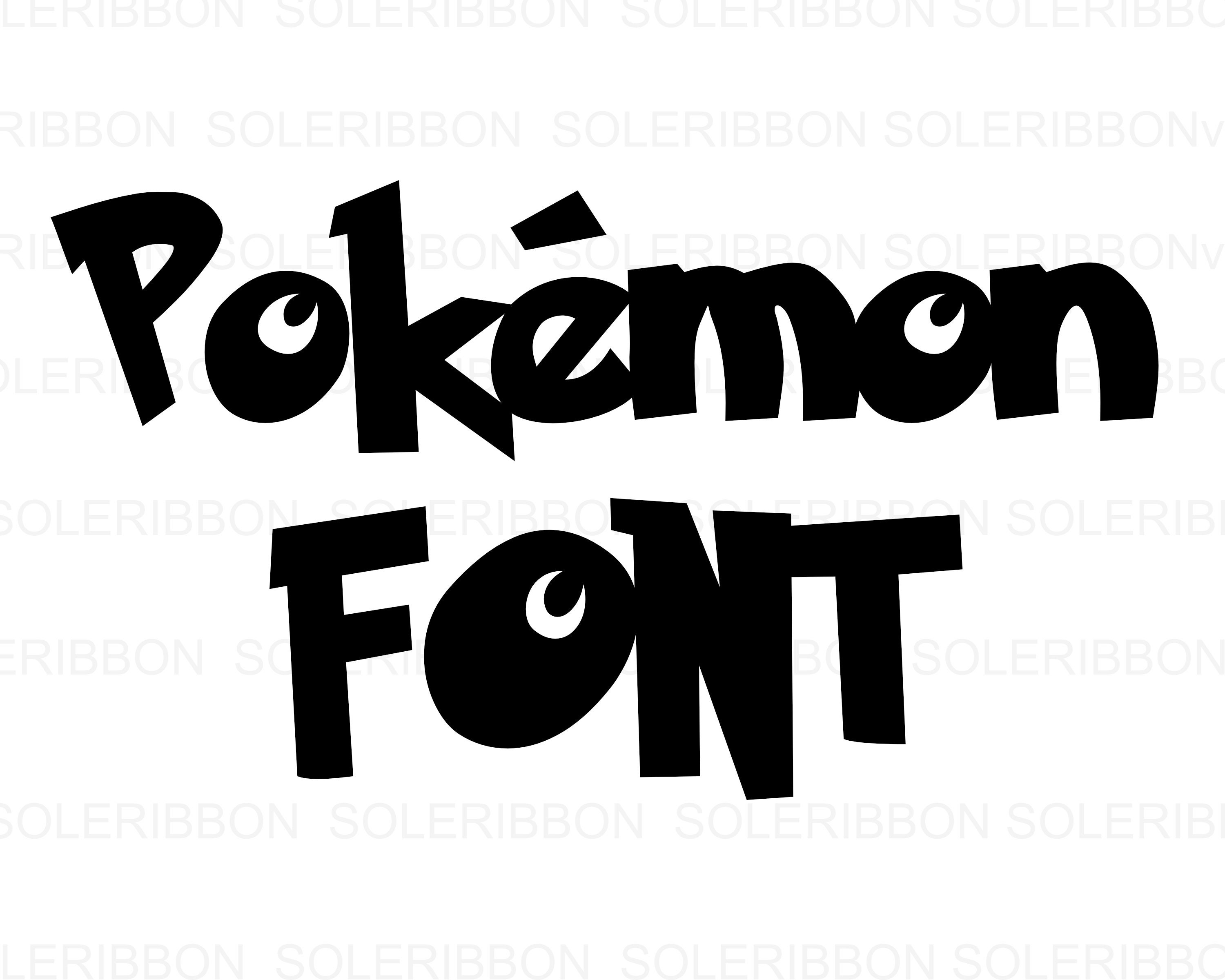 Download Pokemon Svg Font Pokemon Svg Pokemon Design File Pokemon Etsy