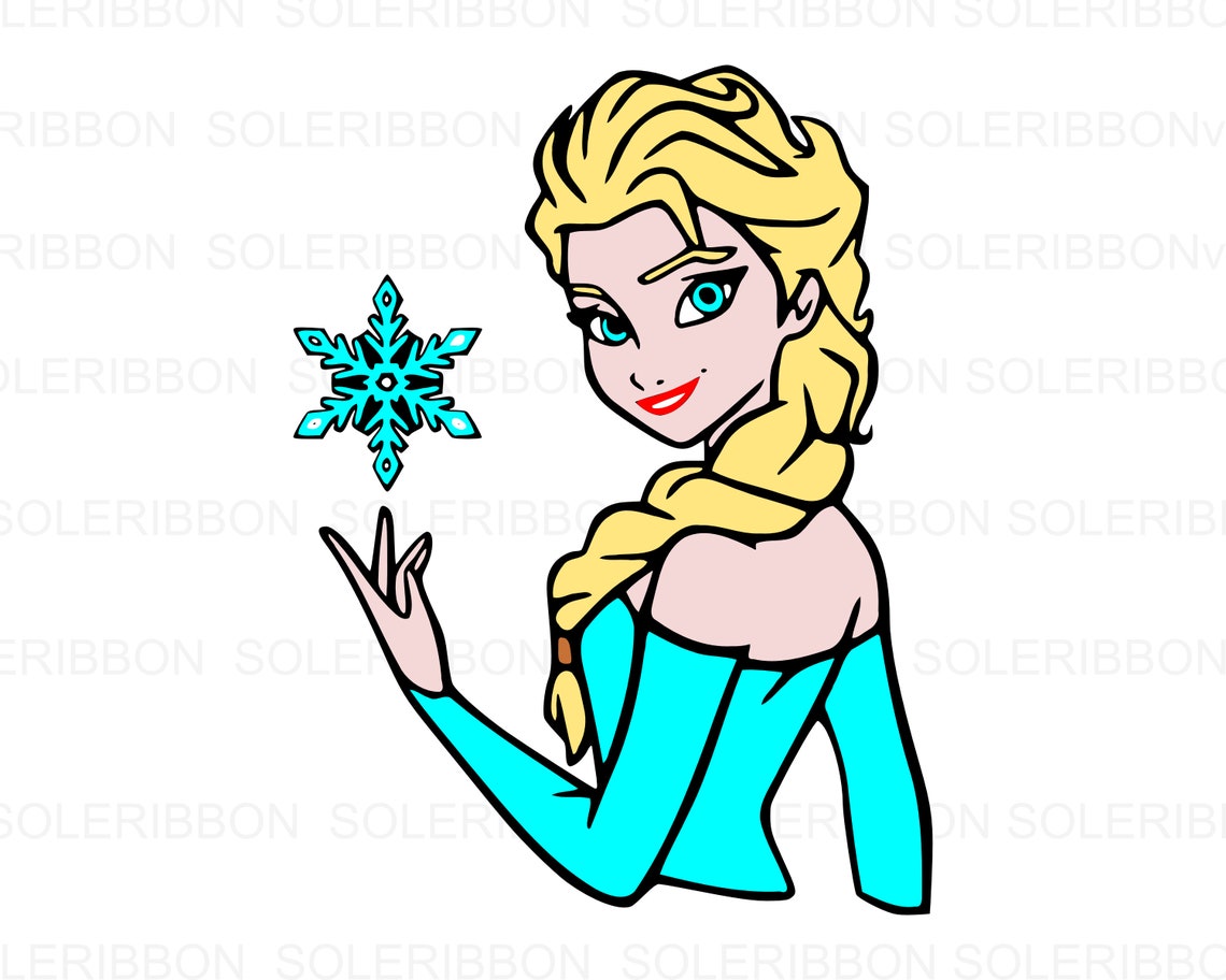 Frozen Elsa Svg Princess Elsa Outlined Svg Cut File Digital Images