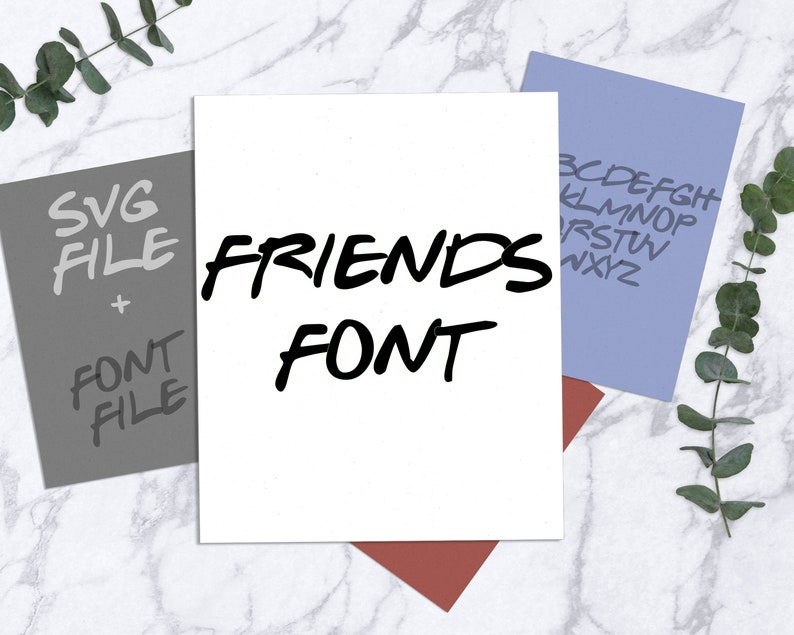 Download FRIENDS Alphabet Font Friends SVG Font Clipart Friends TV ...
