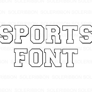 Varsity Font Alphabet College Font Svg Sport Font Svg | Etsy