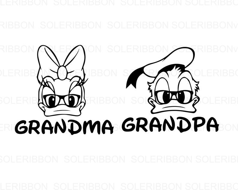 Disney Grandma Grandpa SVG Minnie & Mickey SVG Disney Files | Etsy