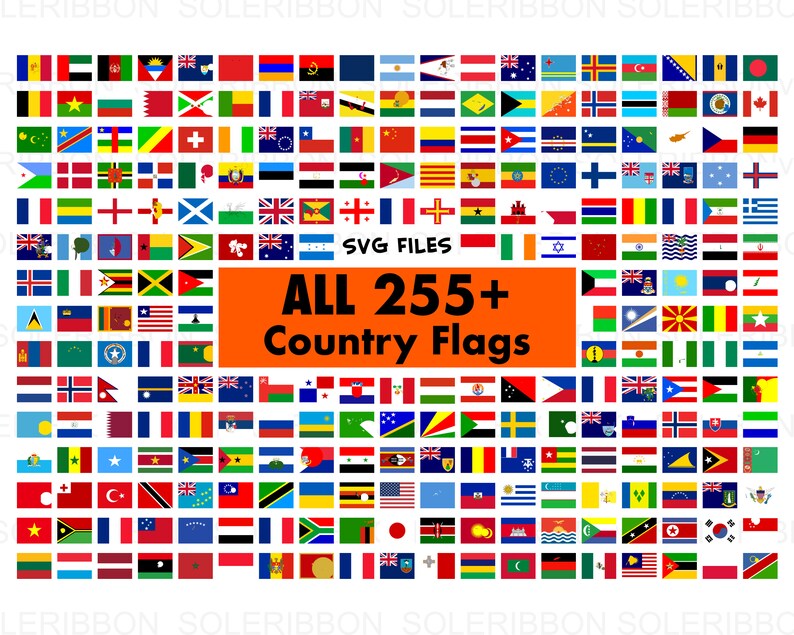 Download 255 Country Flag SVGs flags of Nations svg World svg Clip ...