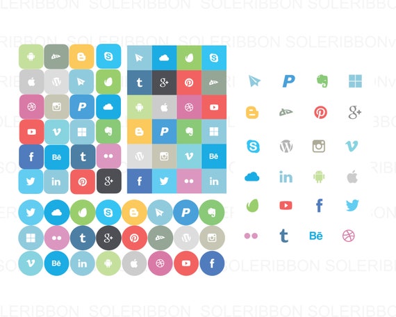 Social Media Icons Facebook Instagram Twitter Youtube Etsy Social Media Icons Facebook Instagram Twitter Youtube Etsy