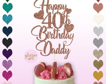 Personalized Glitter Birthday Cake Topper: Any Name, Any Age