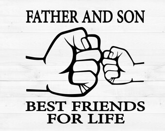 Fist Bump Svg Father And Son Svg Cricut Cut File Silhouette Etsy